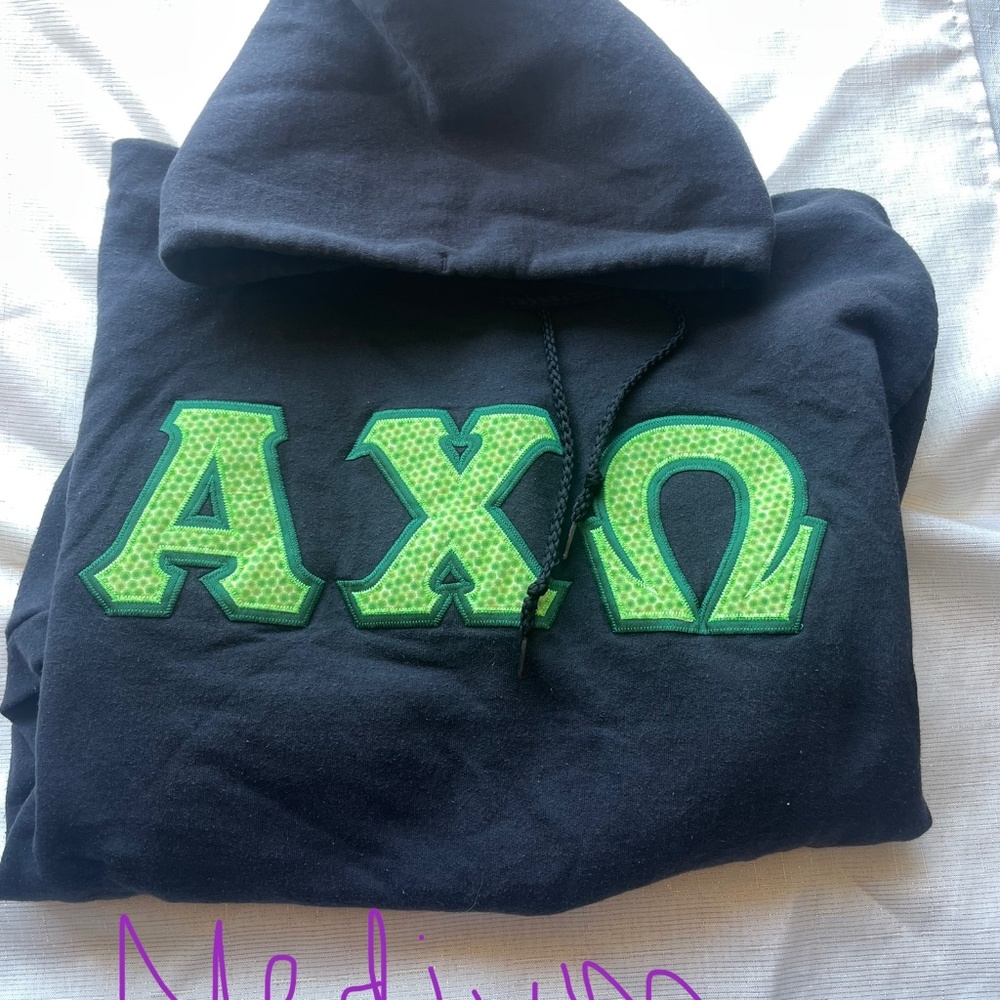 Black alpha chi omega hoodie